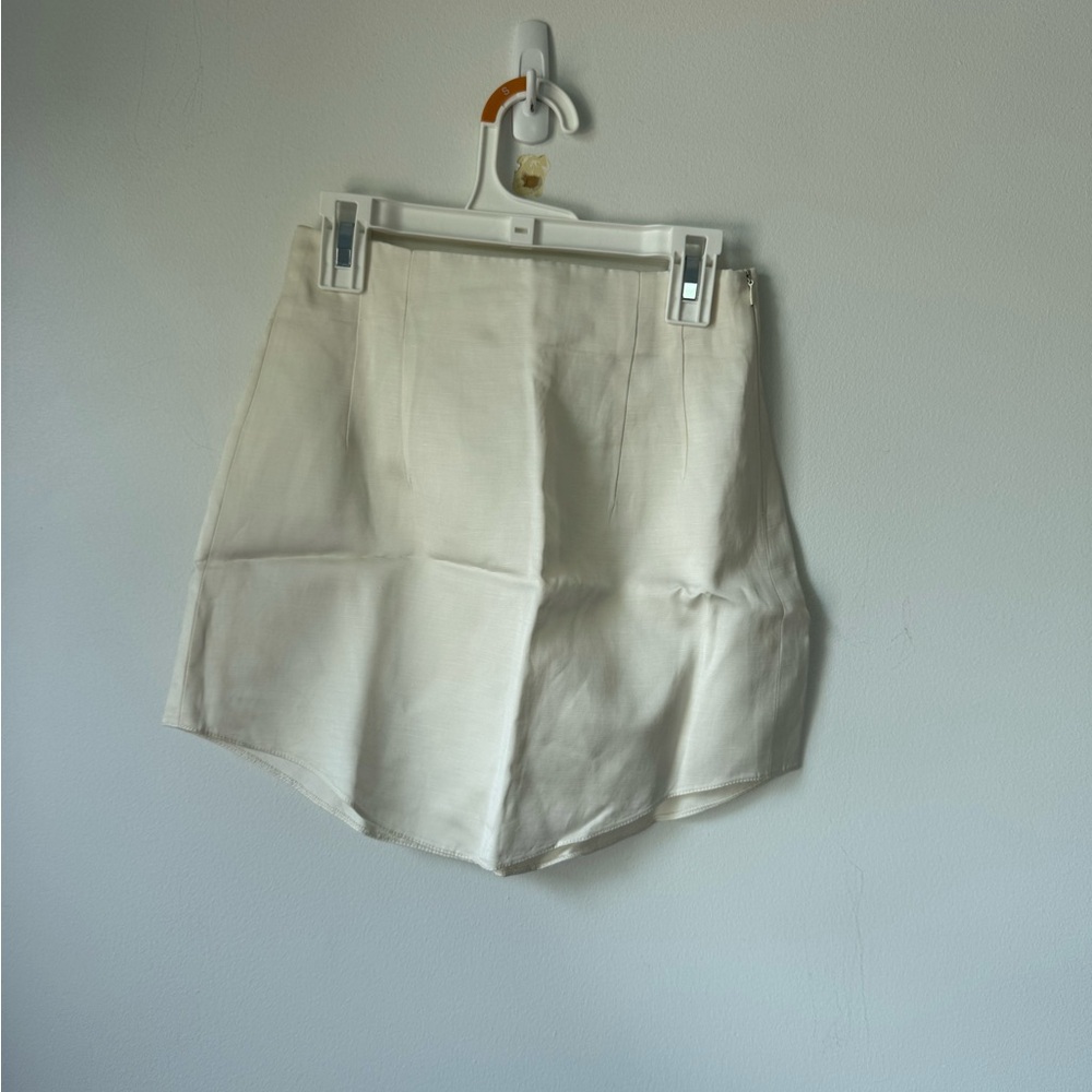 Zara Size XS Ivory Satin Skirt